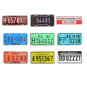 Placas de Matrícula de la República Dominicana Personalizadas en Relieve, Placas de Aluminio para Automóviles Sublimables en Blanco - Product Image 5