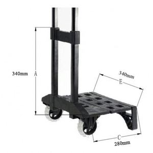 Carrito de Compras Plegable Telescópico de PP con Mango de Metal, 2 Ruedas, Capacidad de 50 kg, Uso Duradero en Exteriores - Product Image 6