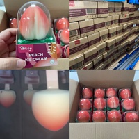 Hicey Peach Flavour Snack Viral Ice Cream Peach Shape 75g Fruit Flavour Chocolate Coating Ice Cream