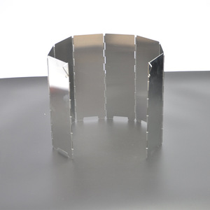 Deflector de viento para estufa de camping, de aleación de aluminio, plegable, 8 piezas, portátil, con pasador, 24 cm de altura, para estufa de gas - Product Image 2