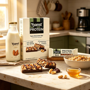 Chocolate Nut Flavor with Peanuts Protein Bars Snacks High Fiber Low Carb For Muscle Gain and <b>Post</b> Workout Recovery OEM - Product Image 4