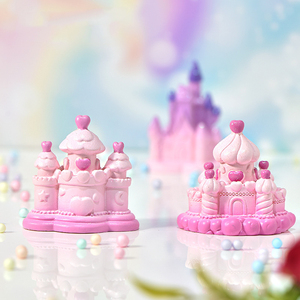 Miniatures de château en résine romantiques pour décorations de paysage, petites maisons de conte de fées, ornements de villa, accessoires de bricolage - Product Image 4