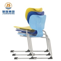 Chaise de salle de classe, de formation ou de bibliothèque, moderne, en métal, à cantilever, empilable, ergonomique, anti-basculement, certifiée BIFMA, approuvée CE, en PP.