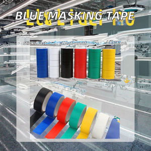 Cinta de Enmascarar Azul de PVC de 1 Pulgada, Resistente al Calor, Fácil de Rasgar, 60 Yardas de Longitud, Adhesivo Acrílico de Una Cara, para Pintar Paredes y Automóviles - Product Image 3