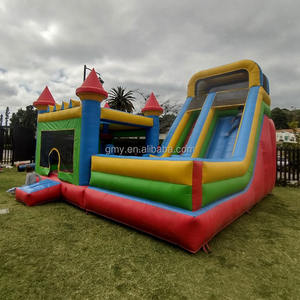 Meilleures Offres Château Gonflable Combo Toboggan Hpfburg Château Gonflable Extérieur avec Souffleur - Product Image 1