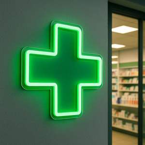 Winbo Enseigne Néon Personnalisée pour Mariage, Événement, Fête, Café, Magasin, Bar, Décoration de la Maison, <span class=keywords><strong>Pharmacie</strong></span>, Croix, Enseigne Néon, Livraison Directe - Product Image 1