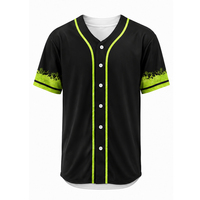 Maillot de baseball unisexe personnalisé respirant 100 % polyester imprimé par sublimation pour entraînement sportif, coupe athlétique à manches courtes