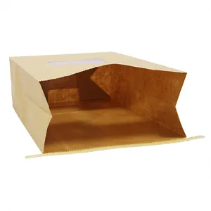 Sacs en papier kraft à fond plat avec fermeture éclair pour noix, emballage alimentaire, sac en papier avec fenêtre