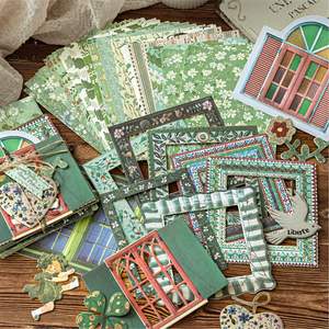 45 feuilles/paquet Garden Post Office Series Vintage Country-Style Planner Décorations Material Pack - Product Image 3