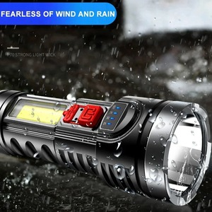 Xách tay đèn pin sạ<span class=keywords><strong>c</strong></span> mạnh mẽ LED Torch IPX4 không thấm nướ<span class=keywords><strong>c</strong></span> 4 chế độ 500LM chiếu sáng ngoài trời cho đi bộ đường dài leo núi khẩn <span class=keywords><strong>c</strong></span>ấp - Product Image 5