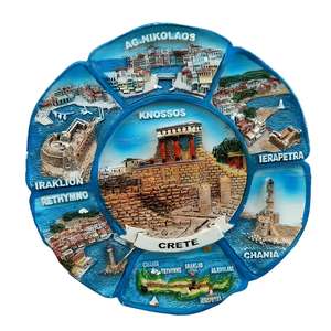 Plato de Recuerdo de <span class=keywords><strong>Roma</strong></span>, Italia, con el Coliseo, la Basílica de San Pedro, la <span class=keywords><strong>Fuente</strong></span> de Trevi, Monumentos Pintados a Mano, Arte en Resina, Decoración para el Hogar y la Oficina, Regalo - Product Image 2