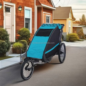 Remorque de vélo pour chien et poussette pour animaux de compagnie 3 en 1 en alliage d'aluminium avec suspension indépendante - Légère - Product Image 2