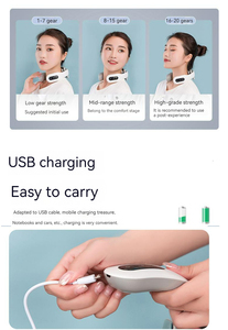 En FORMA DE <span class=keywords><strong>U</strong></span> 6 modos de baja frecuencia Tens pulso calor masajeador Cervical alivio de la fatiga Cervical circulación sanguínea cuello hombro masajeador - Product Image 4