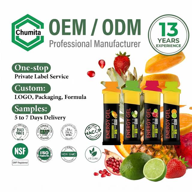 Chumita Energy Shot Gel Mango & Energy Boost Drink for Focus Exercise Endurance Sports Supplement