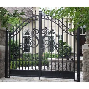 CBMmart high quality garden arch wrought iron gate design for home entrance gates wrought iron french doors