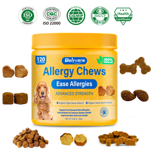 Golosinas para Gatos para el Alivio de Alergias y Picazón, Suplemento para el Cuidado del Pelaje y la Piel, Anti-Caída y Manchas Calientes, Tratamiento contra Pulgas - Product Image 1