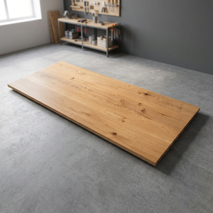 Plateau de table en bois massif chêne clair avec effet planche, qualité supérieure - Product Image 2