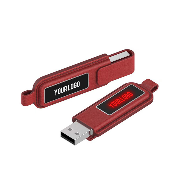 Leather USB Drive Custom LOGO 16GB 32GB 64GB 128GB 256GB Usb Card Leather Memory Stick OTG Flash Memory Drive Usb Flash Drive