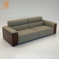Canapé 2 places confortable pour salon, design moderne avec accoudoirs, causeuse en tissu avec structure en bois pour salon