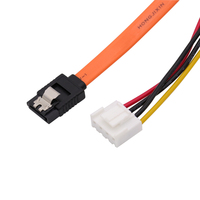HJX fabrika sağ açı SATA 7 + 15 22Pin seri ATA 7Pin ve 4Pin HSG sabit disk güç kablosu ile bilgisayarlar için PVC ceket
