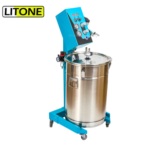 Système <span class=keywords><strong>de</strong></span> machine <span class=keywords><strong>de</strong></span> peinture électrostatique en poudre, équipement, ligne, pistolet, cabine, four, DC04 F, trémie, manuel, industriel - Product Image 2