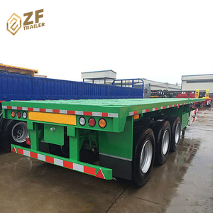 Fabricant chinois de semi-remorques à plateau plat pour le transport de conteneurs de marchandises, 3 essieux, 13 m, 40 pieds, 48 pieds, à vendre aux Philippines - Product Image 1