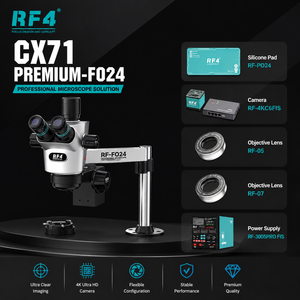 Kit <span class=keywords><strong>de</strong></span> microscope stéréoscopique trinoculaire RF4 avec caméra HD 4K, alimentation, tapis <span class=keywords><strong>de</strong></span> travail, réparation <span class=keywords><strong>de</strong></span> téléphones portables, diffusion <span class=keywords><strong>en</strong></span> direct, inspection <span class=keywords><strong>de</strong></span> pièces fines - Product Image 1