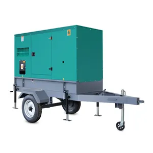 Taşınabilir tekerlekler 50kw sessiz römork dizel jeneratör Cummins motor 50kw mobil jeneratör 4BTA3.9-G2