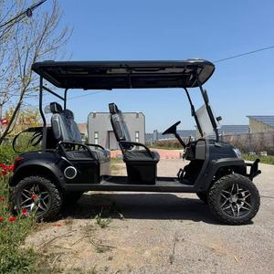 Chariot de golf électrique <span class=keywords><strong>le</strong></span> <span class=keywords><strong>moins</strong></span> <span class=keywords><strong>cher</strong></span> 4 places 72V au lithium chariots de golf électriques personnalisés avec pneus tout-terrain supportant la charge sans fil - Product Image 3