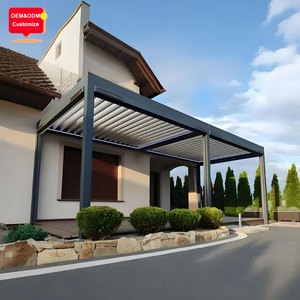 Pérgolas Bioclimáticas <span class=keywords><strong>de</strong></span> Aluminio Impermeables <span class=keywords><strong>con</strong></span> Recubrimiento en Polvo, Pérgola Exterior, Gazebo y Pabellón <span class=keywords><strong>con</strong></span> <span class=keywords><strong>Cortinas</strong></span> Laterales y Calefactores - Product Image 6