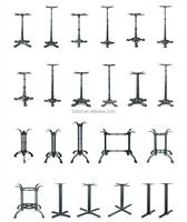 Quincaillerie accessoires de meubles pieds de table à chevalet en acier inoxydable poli pied de table basse rond en acier inoxydable brossé