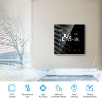 Thermostat numérique LCD Larkkey, interrupteur de contrôle de la température, contrôleur programmable de chauffage par le sol