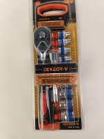 1/2*12 pièces à manches courtes en plastique rangée voiture outil de réparation rapide clé combinée à cliquet 12 pièces 1/2 pouces clé à douille à cliquet ensemble