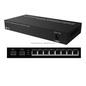 Convertidor de Fibra Óptica SFP a LAN Monomodo y Multimodo a Buen Precio, 2 Puertos SFP, 8 Puertos RJ45, Convertidor de Medios Ethernet de Fibra Óptica - Product Image 2