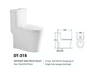 WC monobloc en céramique blanc avec siphon en S, certifié CUPC, pour hôtels et villas