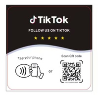 Carte de revérification de membre NFC avec évaluation par capteur, code QR dynamique, puce Google Ntag215, autocollant de table adhésif ISO