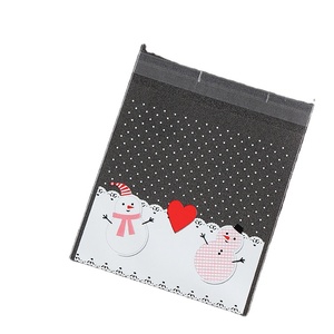 Snow man Christmas self-sealing cookies packaging food plastic bag self-adhesive baking snack bag