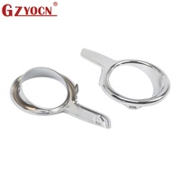Kits de carrosserie ABS chromés argentés pour voiture, pare-chocs avant, feux antibrouillard, coques de phares, 1608110880 1608111480 pour Peugeot 208 2012-2015