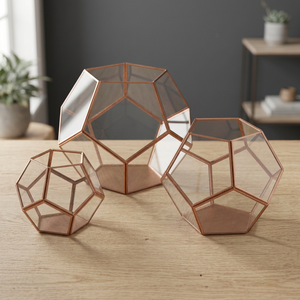 High Quality Geometrical Metal & Glass Terrarium - Product Image 2
