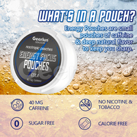 Pochettes à croquer énergétiques Alpha Nootropique à la caféine naturelle, marque personnalisée OEM, pour améliorer la concentration
