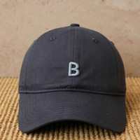 Gorra de Béisbol de Algodón Lavado, Suave, con Bordado Minimalista de la Letra B, Estilo Casual para Hombre y Mujer