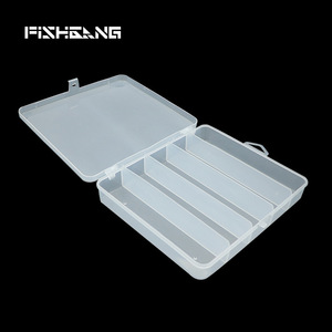 Boîte à leurres de pêche à 5 compartiments, boîte de rangement en plastique, organisateur d'accessoires de pêche multifonction, petite, moyenne et grande taille - Product Image 5