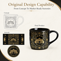 Tasses en céramique souvenir touristique de Berlin, Allemagne, avec impression graphique tendance, plaquées or, pour tasses à café en céramique, personnalisables OEM ODM, vente en gros