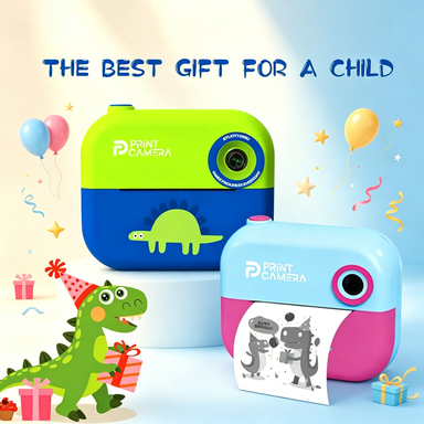 2026 1080P Mini Instant Print Camera Instant Camera Print Color Paper Kids Rechargeable Digital Camera