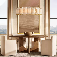 Chaises de salle à manger modernes en bois avec coussin, fauteuils de salle à manger confortables en tissu à accoudoirs peu encombrants pour les acheteurs de restaurants