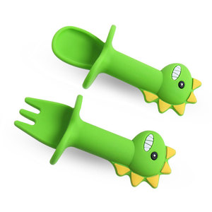 Hot Saleplain Silicone Dinosaur baby bowl bib and plate suction divider - Product Image 4