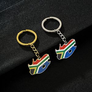 Llavero con colgante de bandera de país de Sud<span class=keywords><strong>áfrica</strong></span> chapado en oro de 18K chapado en oro de 18 quilates, llavero con colgante de <span class=keywords><strong>mapa</strong></span> de Sud<span class=keywords><strong>áfrica</strong></span> - Product Image 1
