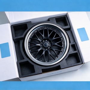 Cerchi in Lega Forgiati Personalizzati Nuovi in Alluminio 18x9.5 Offset <span class=keywords><strong>30</strong></span> Attacco 5x114.3 Foro Centrale 73.1mm Neri con Bordo Lavorato - Product Image 6