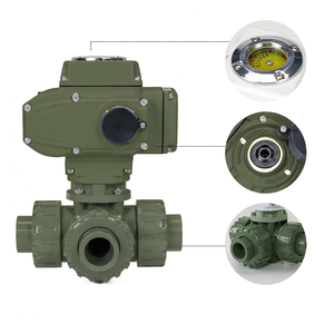 Vanne à boisseau sphérique COVNA, commande urgente sous 90 jours, DN50, 2 pouces, 3 voies, port en T, 220V, électrique, vanne à boisseau sphérique en UPVC, vanne à boisseau sphérique en PVC à double union - Product Image 6