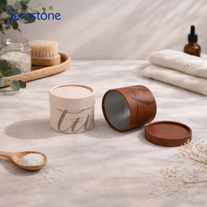 Envases de Cartón Kraft Reciclables Impresos Personalizados para Cremas para el Cuidado de la Piel, Cilindros de Papel para Velas, Té, Sales de Baño - Product Image 1